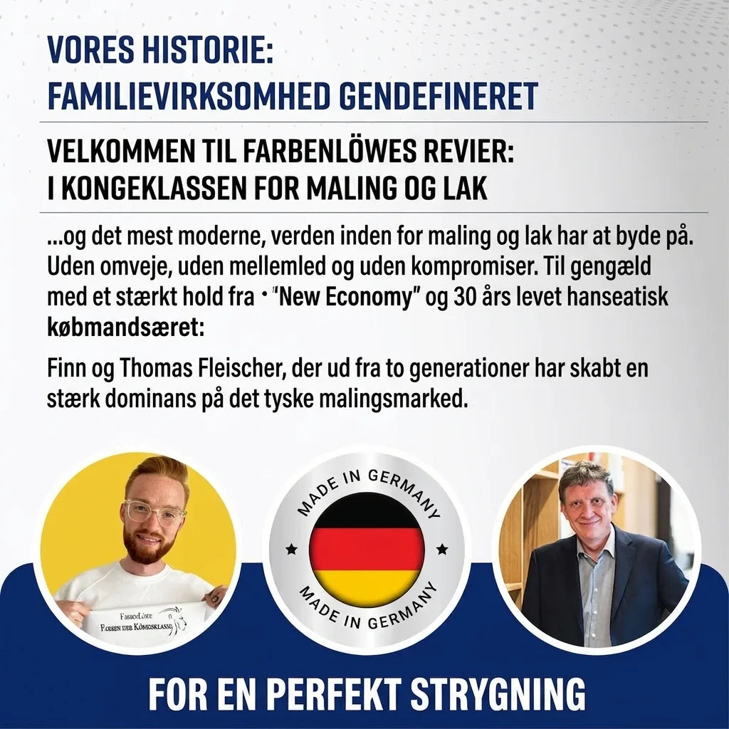 Tysk familievirksomhed redefinerer malingmarkedet. Kvalitetsmaling 'Made in Germany' fra Finn og Thomas Fleischer.