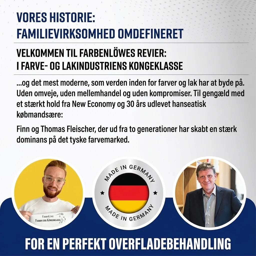 Farbenlöwe familieforetagende redefinerer maling og lak med fokus på tysk kvalitet for et perfekt resultat.