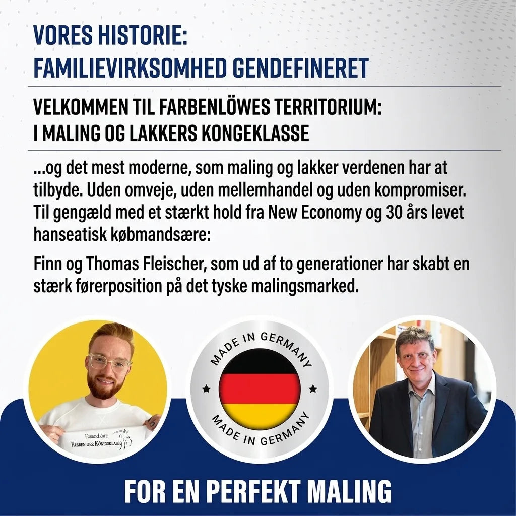 Tysk familievirksomhed Farblöwe omdefinerer maling og lak. Finn og Thomas Fleischer, 'Made in Germany' for perfekt finish.