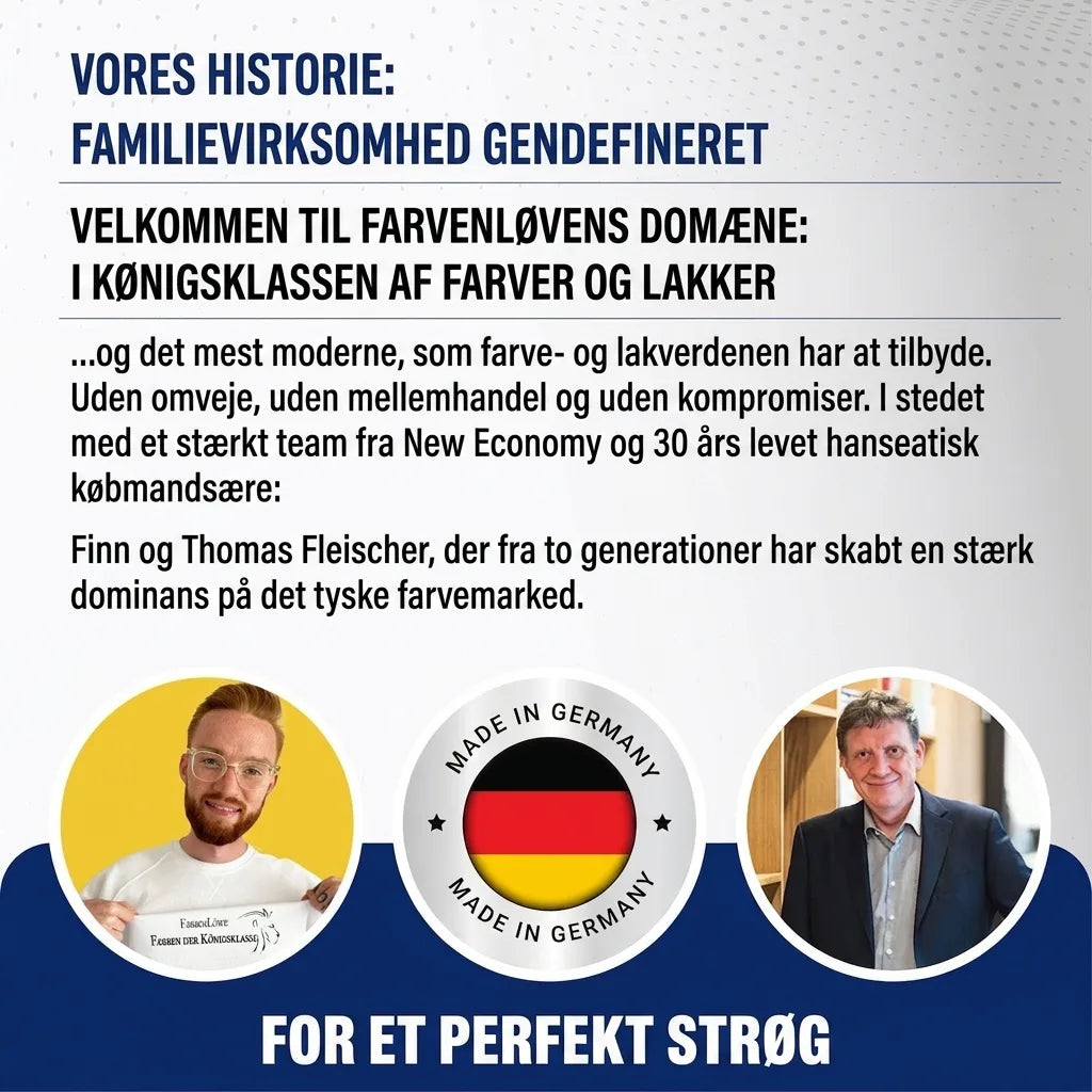 Tysk familieforetagende inden for maling og lak, Finn og Thomas Fleischer, der definerer høj kvalitet.