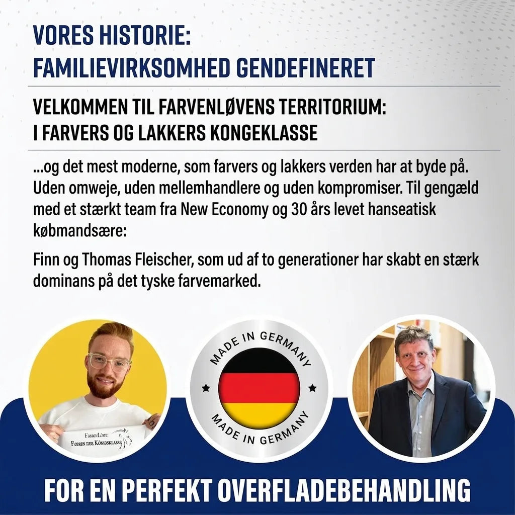 Familievirksomheden Farbenlöwe med Finn og Thomas Fleischer redefinerer malings- og lakbranchen. Made in Germany.