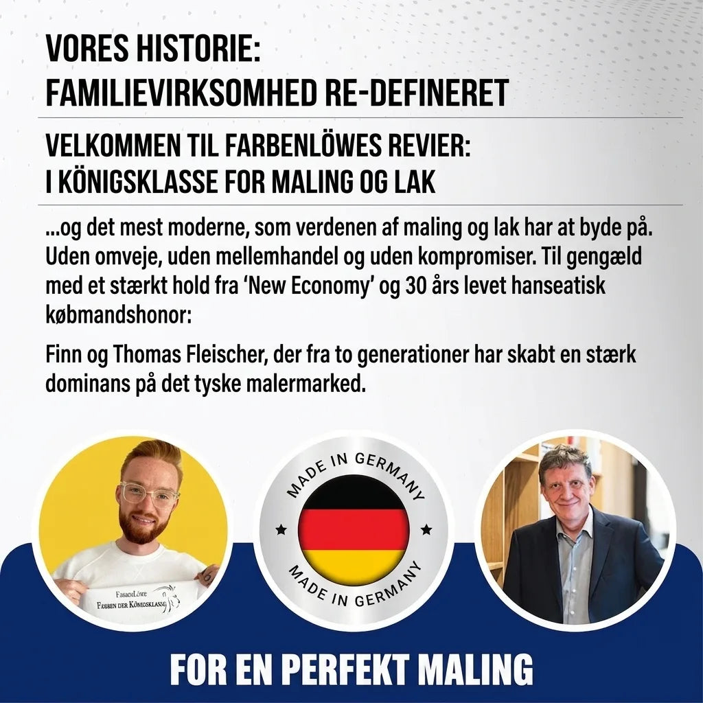 Familievirksomheden Farbenlöwe med Finn og Thomas Fleischer redefinerer malings- og lakbranchen. Made in Germany.
