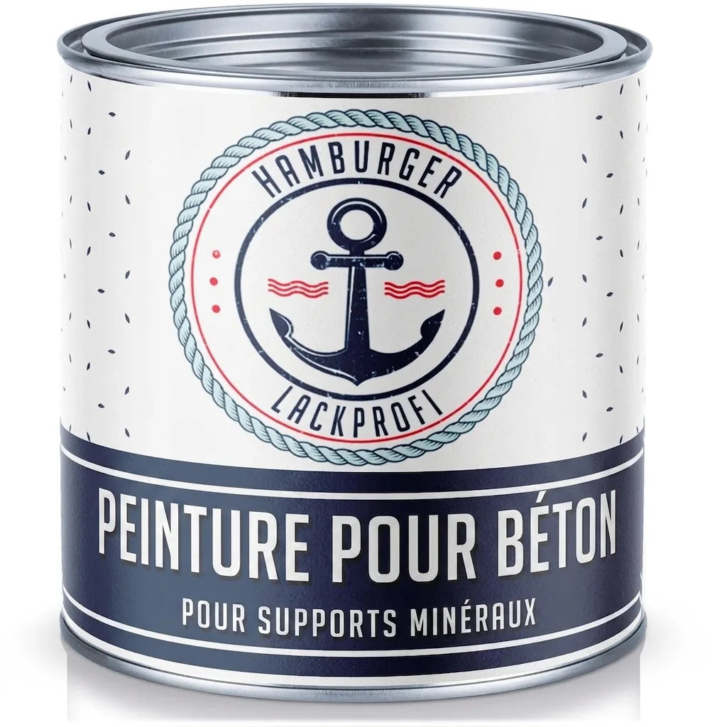 Pot de peinture pour béton Hamburger Lackprofi, idéal pour les supports minéraux.