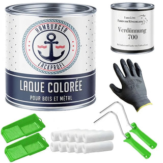 Hamburger Lack-Profi peinture laquée brillante avec kit de peinture (X300) & diluant (1 L) - Offre spéciale -30%