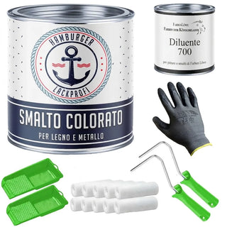 Hamburger Lack-Profi Smalto colorato con kit di verniciatura (X300) & diluente (1 L) - Offerta risparmio 30%