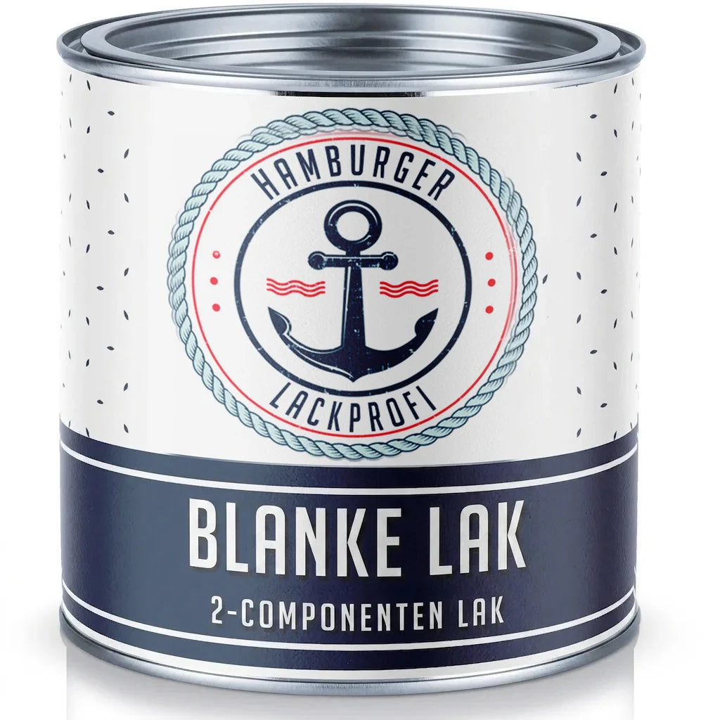 Blik Hamburger Lackprofi 2-componenten blanke lak. Professionele en duurzame coating.