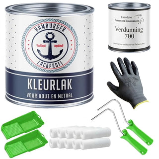 Hamburger Lack-Profi gekleurde lak met verfset (X300) & verfverdunner (1 L) - 30% spaaraanbieding