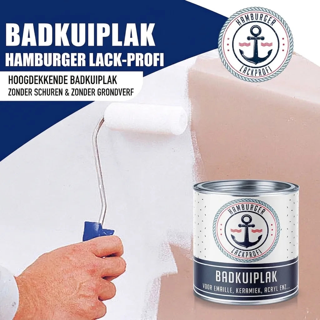 Hamburger Lack-Profi badkuipverf, dekkend, zonder schuren of grondverf, voor emaille, keramiek, acryl.