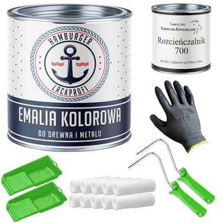 Hamburger Lack-Profi Lakier kolorowy z zestawem malarskim (X300) i rozcieńczalnikiem (1 L) - oferta rabatowa 30%