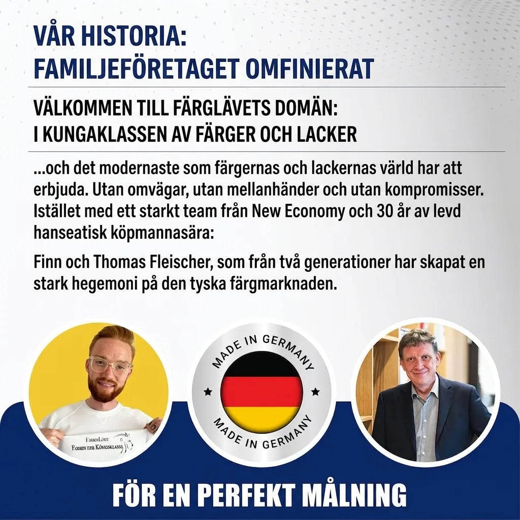 Familjeföretaget Farbenlöwe omdefinierar färg- och lackbranschen. Med Finn och Thomas, stolt 'Made in Germany'.