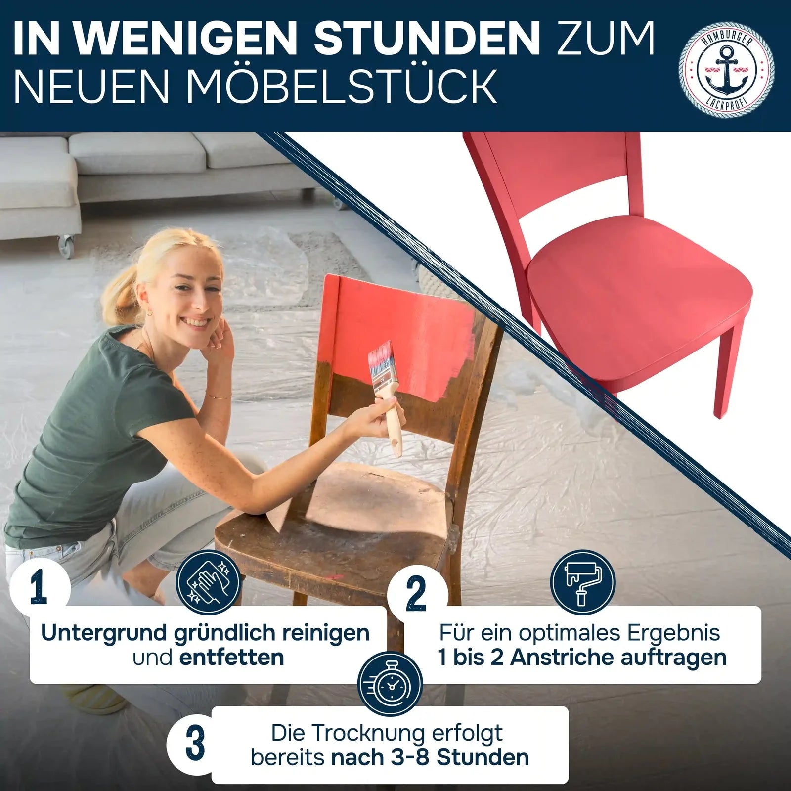 Möbelfarbe ohne Schleifen - Möbellack Hamburger Lack-Profi (nl)