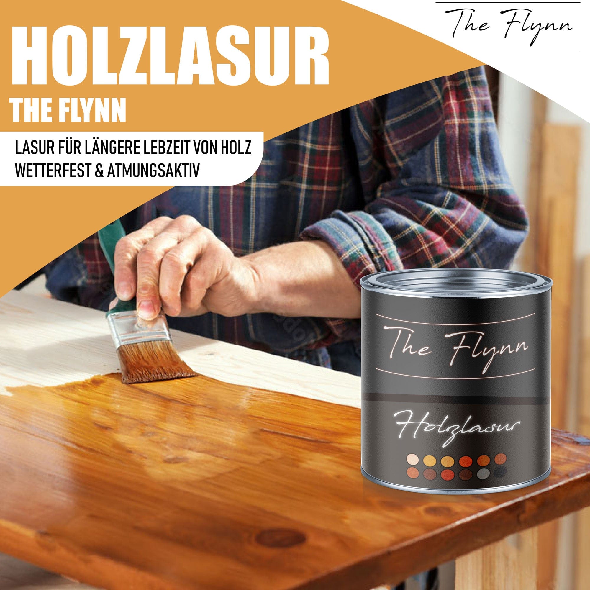 The Flynn Lacke & Beschichtungen The Flynn Holzlasur - Lasur Außen Holzschutzlasur