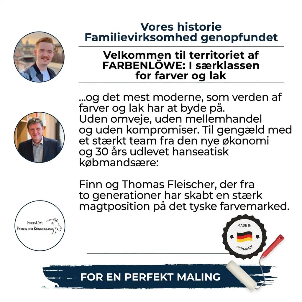 Farbenlöwe: Historien om en familievirksomhed, der nydefinerer maling og lak. Med Finn og Thomas Fleischer fra Tyskland.