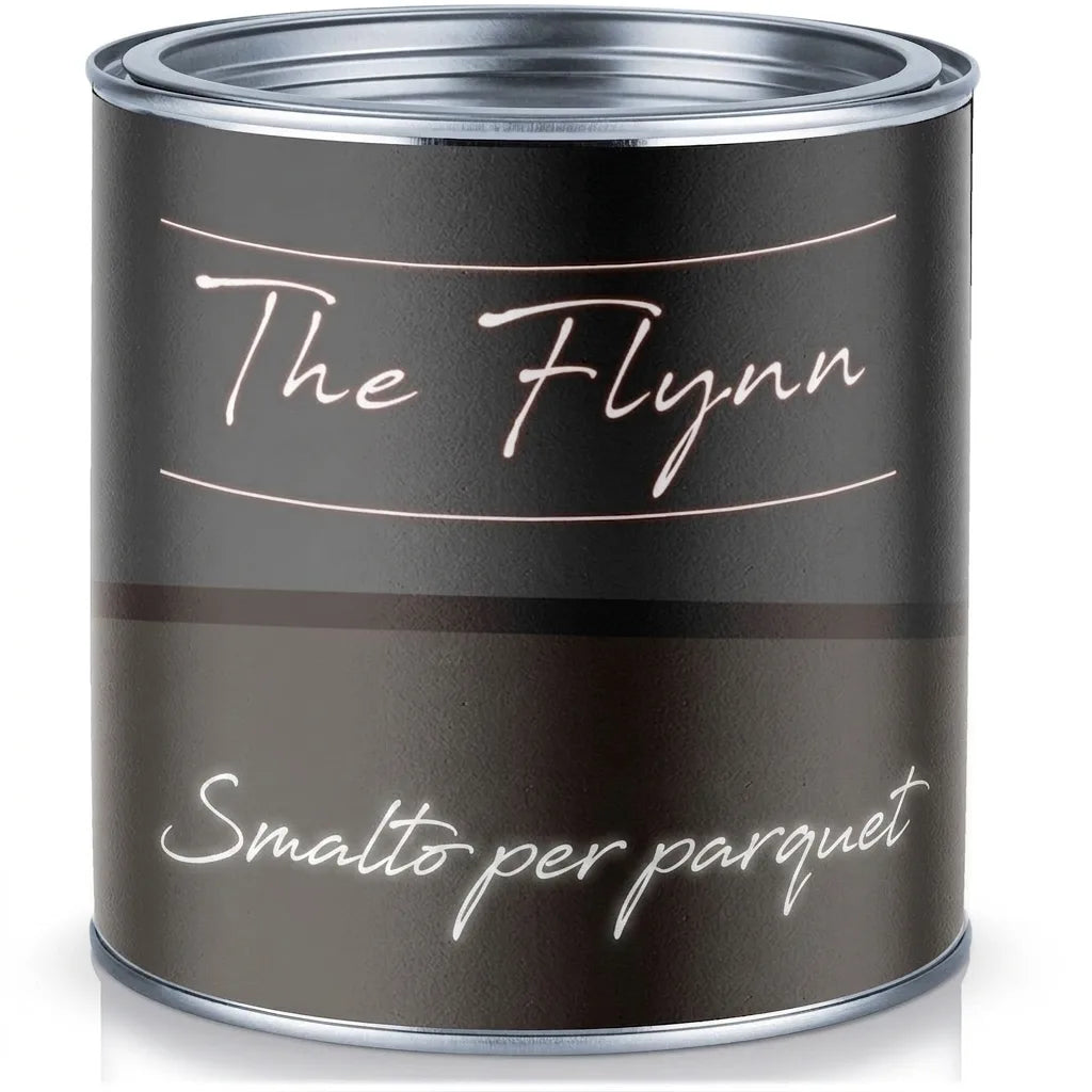 Latta di vernice per parquet The Flynn. Smalto protettivo per pavimenti in legno.